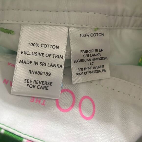 Lilly Pulitzer Callahan Shorts Resort White Seeing Pink Elephants sz 00 Tropical - Picture 8 of 8